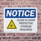 Signmission Radiation & Laser Sign, 7 in H x 10 in W, Plastic, Rectangle OS-2PACK-NS-P-710-L-10604 - alternate 5